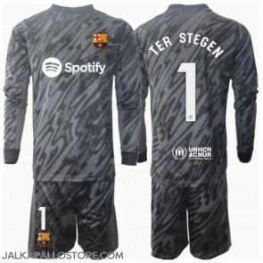 Barcelona Ter Stegen #1 Maalivahti Kolmaspaita Lapsille 2024-25 Pitkähihainen (+ shortsit)